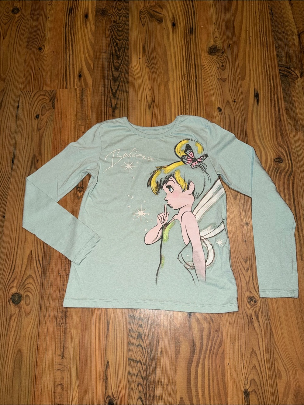 Girls’ Disney Tinkerbell Long Sleeved Shirt Sz M (8)